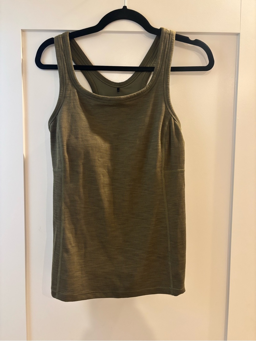prAna Olive Ribbed Tank Top Size Small Yoga Athleisure